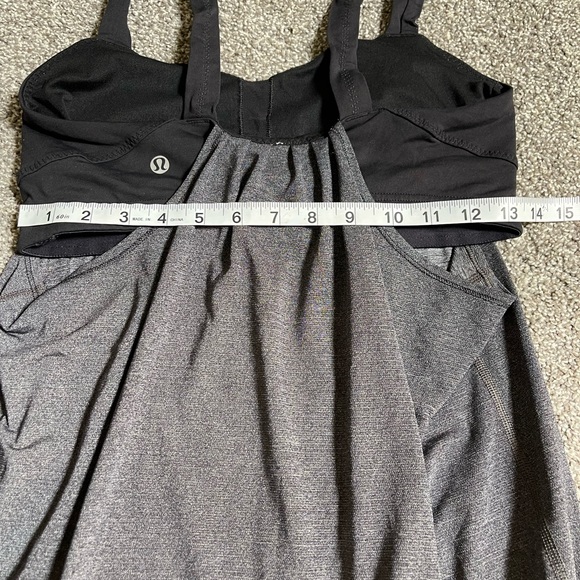 Lululemon run tame me tank gray/black size 4 - Picture 5 of 8